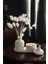 Dekoratif Tepside 3 Lü Bohem Set, Modern Tasarım Doğal Soya Mum ve Iskandinav Tasarım Vazo 1