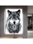 Ledli 90x60 Hayvanlar Alemi Kurt Kanvas Tablo 1