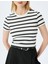 Basic Çizgili Bisiklet Yaka Kısa Kollu Kaşkorse Slim Fit T-Shirt 5