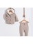Anne Çocuk Yenidoğan Bebek Pirinç Örgü Triko Hırka 2'li Takım 1