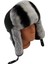 Gerçek Deri Tavşan Kürklü Ushanka Pilot Şapka Ayarlanabilir Tokalı Kışlık Outdoor Şapka Rex Model 1