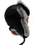Gerçek Deri Tavşan Kürklü Ushanka Pilot Şapka Ayarlanabilir Tokalı Kışlık Outdoor Şapka Rex Model 2