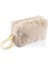 Chic Clutch Seyahat Makyaj Organizeri Kozmetik Çantası Tüy Peluş - 250 Krem 1