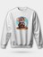 Büyücü Sevimli Fare Baskılı Bisiklet Yaka Oversize Sweatshirt 1