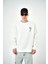 Erkek Soru Işareti Unknown Baskılı Bisiklet Yaka Oversize Sweatshirt 2