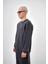Erkek Basic Bisiklet Yaka Oversize Sweatshirt 1