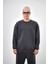 Erkek Basic Bisiklet Yaka Oversize Sweatshirt 3
