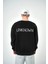 Erkek Soru Işareti Unknown Baskılı Bisiklet Yaka Oversize Sweatshirt 3