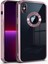 iPhone x / Xs Kılıf Logo Yeri Açık Kamera Lens Korumalı Renkli Kenarlı Şeffaf Silikon 1
