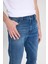 Slim Fit Dar Kesim Düşük Bel Normal Paça Larston Mavi Esnek Jean Denim Pantolon 4