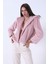 Pudra Peluş Şal Yaka Kapamasız Ceket 0105139.79 1