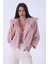 Pudra Peluş Şal Yaka Kapamasız Ceket 0105139.79 3