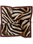 Kahve Zebra Twill Ipek Eşarp 1