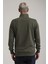 Dik Yaka Haki Slim Fit Sweatshirt 24FWM60198 2