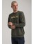 Bisiklet Yaka Lacivert Slim Fit Sweatshirt 24FWM60186 3