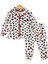 Dlşp Kırmızı Leopar Desenli %100 Pamuk Kız Çocuk Pijama Takımı 053-L 1
