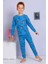Elmp Mavi Iş Makinesi Desenli %100 Pamuk Erkek Çocuk Pijama Takımı 1-13 Yaş 3055 2