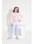 Tarp Pembe Mavili Frouzenli Interlok Kız Çocuk Pijama Takımı 3-11 Yaş 2729-2730-PM 1