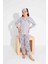 Tarp Gri Ayıcıklı Önden Düğmeli Polar Kız Çocuk Pijama Takımı 7-11 Yaş 2704-G 1