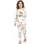 Elmp Ekru Ayıcık Desenli %100 Pamuk Kız Çocuk Pijama Takımı 1-13 Yaş 4055 2