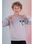 Black Slaob 2ip Erkek Çocuk Sweatshirt Gri 7-16 Yaş DEFNE033-G 1