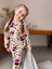 Isob Bej Minnie Mause Desenli Fitilli Kumaş %100 Pamuk Kız Çocuk Pijama Takımı 3-8 Yaş 31219-B 2