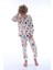 Isob Ekru Nokta Sıçratma Desenli %100 Pamuk Erkek Çocuk Pijama Takımı 8-13 Yaş 36206-E 1
