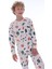 Isob Ekru Nokta Sıçratma Desenli %100 Pamuk Erkek Çocuk Pijama Takımı 8-13 Yaş 36206-E 2