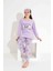 Tarp Lila Ayıcıklı Polar Kız Çocuk Pijama Takımı 4-15 Yaş 2713-2714-2715-L 1