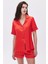 Colorex Nar Çiçeği Kısa Saten Pijama Takımı 1