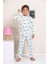 Elmp Ekru Robot Desenli Fitilli Kumaş %100 Pamuk Erkek Çocuk Pijama Takımı 1-13 Yaş 3052 1
