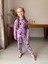 Isob Lila Minnie Mause Desenli Fitilli Kumaş %100 Pamuk Kız Çocuk Pijama Takımı 3-8 Yaş 31219-L 1