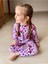 Isob Lila Minnie Mause Desenli Fitilli Kumaş %100 Pamuk Kız Çocuk Pijama Takımı 3-8 Yaş 31219-L 2