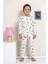 Elmp Ekru Helikopter Desenli Fitilli Kumaş %100 Pamuk Erkek Çocuk Pijama Takımı 1-13 Yaş 3051 1