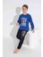 Tarp Mavi Basketbol Baskılı Interlok Erkek Çocuk Pijama Takımı 3-11 Yaş 3734-3735-M 1