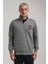 Dik Yaka Gri Melanj Slim Fit Sweatshirt 24FWM60198 1