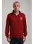 Dik Yaka Bordo Slim Fit Sweatshirt 24FWM60198 1