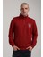 Dik Yaka Bordo Slim Fit Sweatshirt 24FWM60198 4