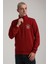 Dik Yaka Bordo Slim Fit Sweatshirt 24FWM60198 5