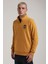 Dik Yaka Hardal Slim Fit Sweatshirt 24FWM60198 2