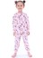 Isob Pembe Kedi Desenli %100 Pamuk Kız Çocuk Pijama Takımı 3-8 Yaş 31212-P 1