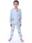 Isob Mavi Astronot Köpek Desenli %100 Pamuk Unisex Çocuk Pijama Takımı 3-8 Yaş 32202-M 2