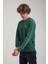 Bisiklet Yaka Yeşil Slim Fit Sweatshirt 23FWM60145 3