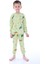 Isob Yeşil Dinozor Desenli %100 Pamuk Erkek Çocuk Pijama Takımı 3-8 Yaş 32220-Y 1