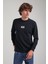Bisiklet Yaka Lacivert Regular Custom Sweatshirt 23FWM60143 3