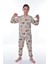 Isob Bej Hayvanlar Alemi Desenli %100 Pamuk Erkek Çocuk Pijama Takımı 3-12 Yaş 22219-B 1