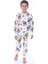 Isob Ekru Turuncu Iş Makinesi Desenli %100 Pamuk Erkek Çocuk Pijama Takımı 3-8 Yaş 32214-E 1