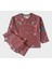 Isob Gül Kurusu Yıldızlar ve Gökkuşağı Desenli %100 Pamuk Kız Çocuk Pijama Takımı 3-8 Yaş 20403-GK 1