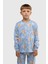 Isob Mavi Aydede ve Ayı Desenli %100 Pamuk Erkek Çocuk Pijama Takımı 3-12 Yaş 22502-M 2
