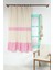 Naturel Perde Kornişli Vintage Pembe 100X185 cm 1
